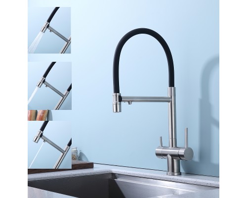 Смеситель для кухни Splenka S70.63.05 Сатин Черный