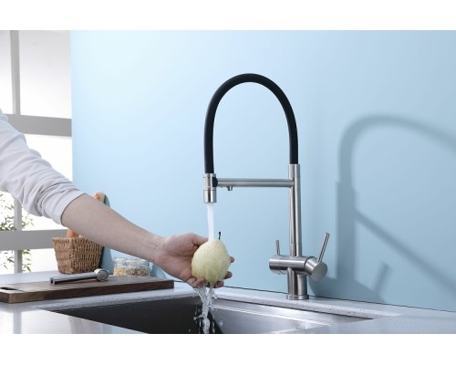 Смеситель для кухни Splenka S70.63.05 Сатин Черный