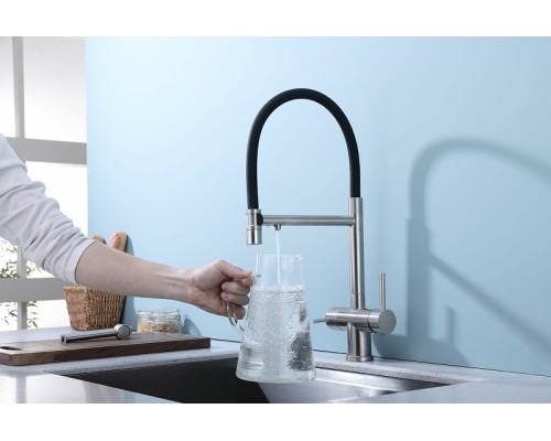 Смеситель для кухни Splenka S70.63.05 Сатин Черный