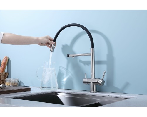 Смеситель для кухни Splenka S70.63.05 Сатин Черный