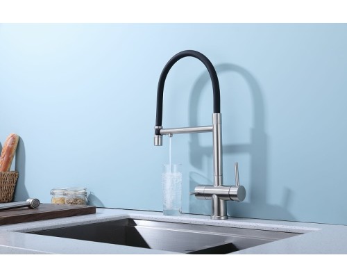 Смеситель для кухни Splenka S70.63.05 Сатин Черный