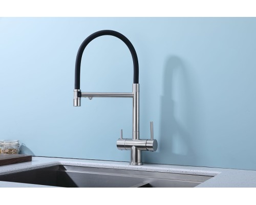 Смеситель для кухни Splenka S70.63.05 Сатин Черный