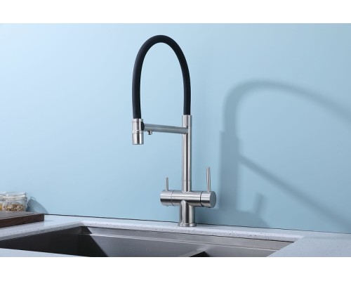 Смеситель для кухни Splenka S70.63.05 Сатин Черный