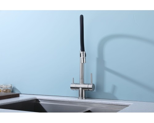 Смеситель для кухни Splenka S70.63.05 Сатин Черный