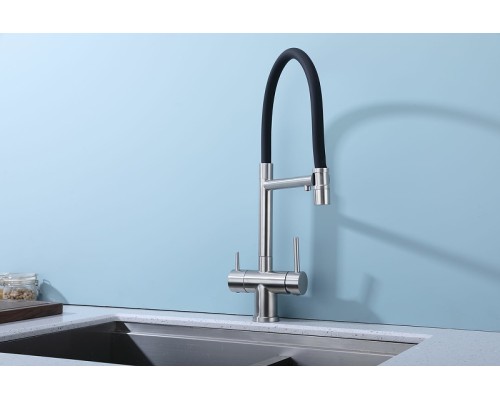 Смеситель для кухни Splenka S70.63.05 Сатин Черный