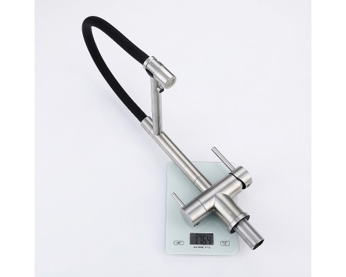 Смеситель для кухни Splenka S70.63.05 Сатин Черный