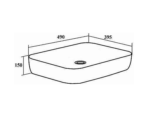 Раковина-чаша Runo Cuatro 49 00-00001365 Белая