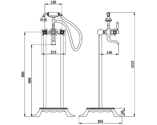 Смеситель для ванны Boch Mann Vico B BM9654 Черный