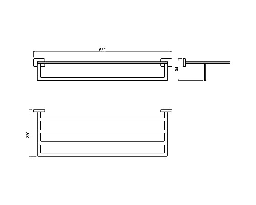 Полка для полотенец Aquatek Либра AQ4315MB Черная матовая