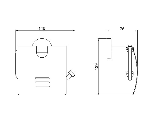 Держатель туалетной бумаги Aquatek Бетта AQ4609CR с крышкой Хром