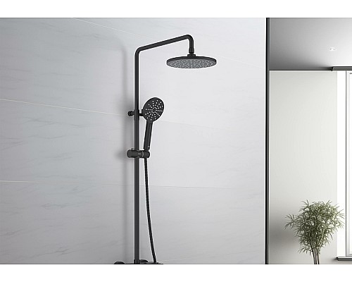 Душевая система Aquatek Бетта AQ2140MB Черная матовая