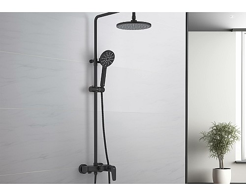 Душевая система Aquatek Бетта AQ2140MB Черная матовая