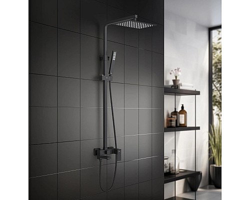 Душевая система Aquatek Либра AQ2640MB Черная матовая
