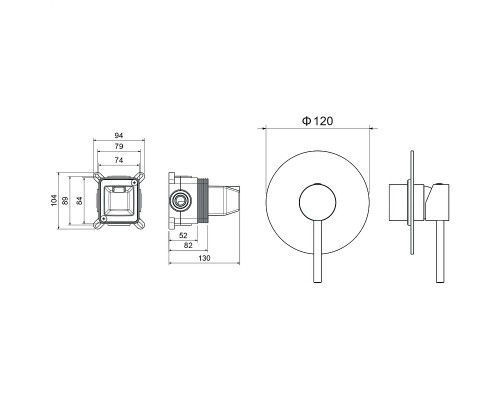 Смеситель для душа Aquatek Европа AQ1366CR Хром