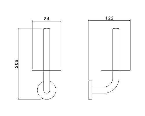 Держатель запасного рулона Aquatek Оберон AQ4207MB Черный матовый