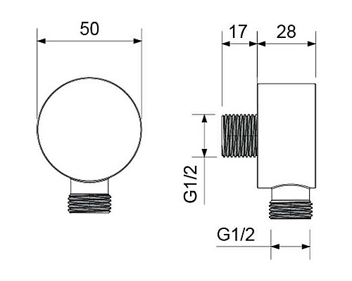 Шланговое подключение Aquatek AQ2457MB Черное матовое