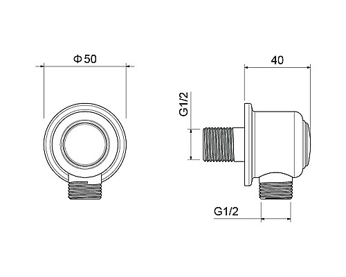 Шланговое подключение Aquatek Классик AQ2461PG Полированное золото