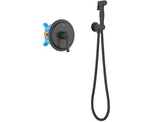 Гигиенический душ со смесителем Aquatek Классик AQ1519MB Черный матовый
