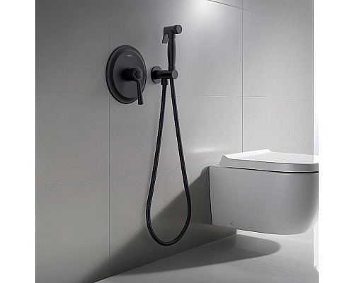 Гигиенический душ со смесителем Aquatek Классик AQ1519MB Черный матовый