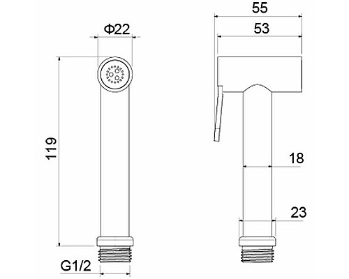 Гигиенический душ Aquatek AQ2057MB Черный матовый