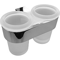 Стакан для зубных щеток Altasan Лотос ЛТ42Х двойной Хром