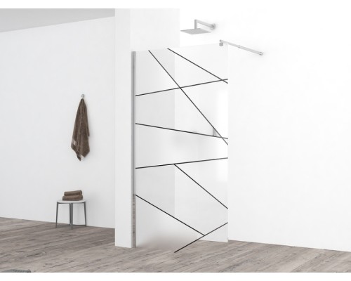 Душевая перегородка Ceruttispa Pick 120 PICK T120 9952 профиль Хром глянцевый стекло матовое