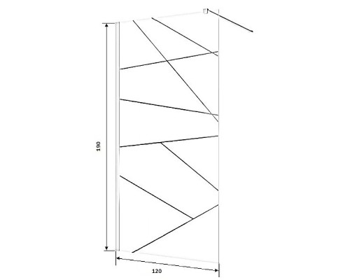 Душевая перегородка Ceruttispa Pick 120 PICK T120 9952 профиль Хром глянцевый стекло матовое