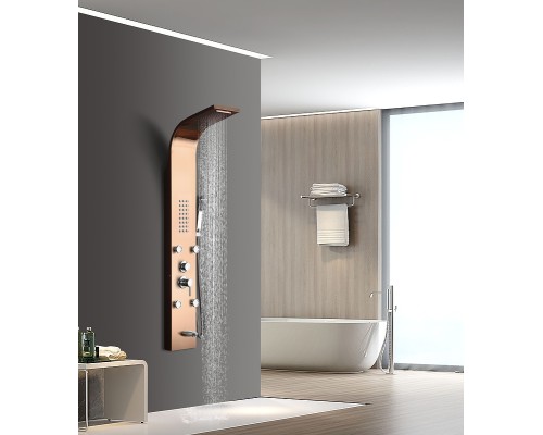 Душевая панель Ceruttispa Victoria RG CT9977 с гидромассажем Розовое золото