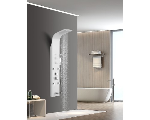 Душевая панель Ceruttispa Victoria W CT9979 с гидромассажем Белая