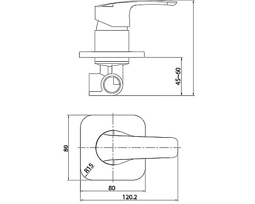 Смеситель для душа Iddis Ray RAYBL00i66 Черный матовый