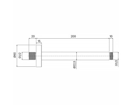 Кронштейн для верхнего душа Iddis Optima Home Черный матовый