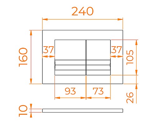 Клавиша смыва RGW SWH-05B 68420005-04 Черная