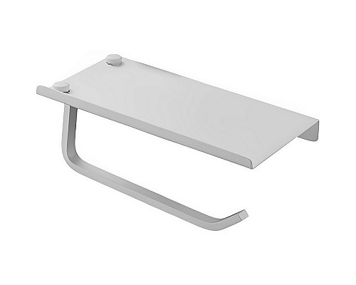 Держатель туалетной бумаги Haiba HB330-8 с полкой Белый матовый