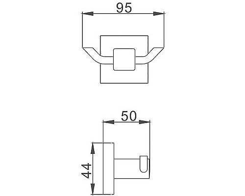 Двойной крючок Haiba HB8905-2 Черный матовый