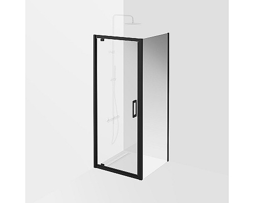 Душевая дверь Kerama Marazzi Vetro 80 VE.80.PD.BLK.M профиль Черный матовый стекло прозрачное