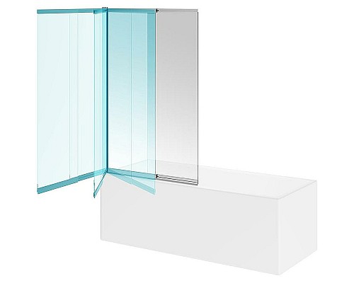 Шторка на ванну Kerama Marazzi Vetro 100 VE.100.BSD.CR профиль Хром стекло прозрачное