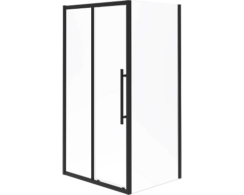Душевой уголок Esbano Flex 100x80 профиль Черный стекло прозрачное