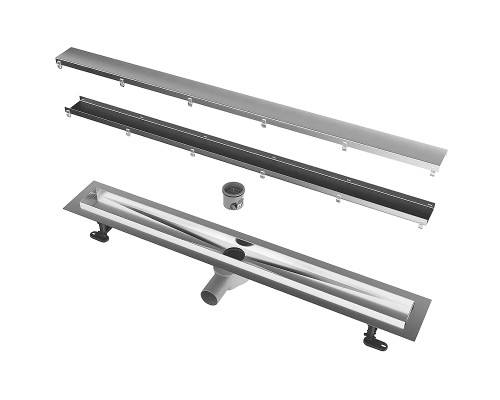 Душевой лоток Kerama Marazzi 85 APZ13-DOUBLE9-850KM с решеткой Хром / под плитку