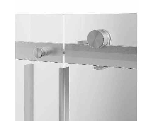 Душевая дверь Kerama Marazzi Cristallo 120 CT.120.SD.BN профиль Брашированный никель стекло прозрачное