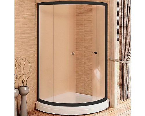 Душевой уголок Radomir Найт 90x90 1-03-6-0-0-0011 профиль Черный стекло матовое