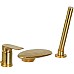 Смеситель на борт ванны Remer Infinity I07UFBG Золото брашированное