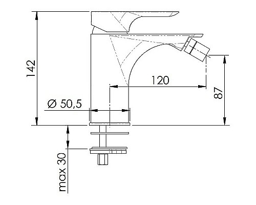 Смеситель для биде Remer Infinity I21BO Белый матовый