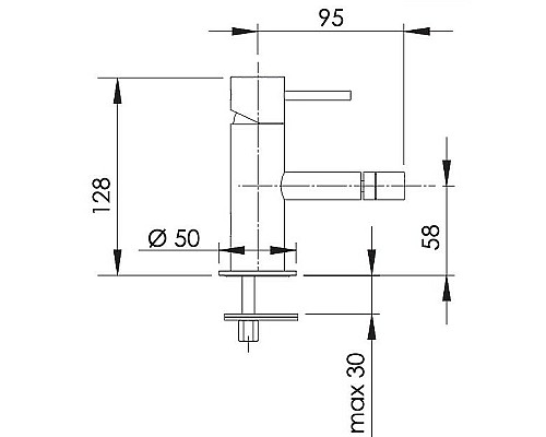 Смеситель для биде Remer X-Style X22 Хром
