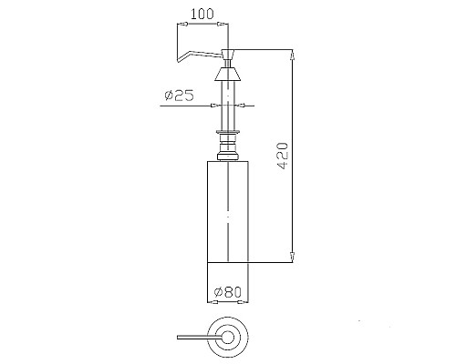 Диспенсер для жидкого мыла Nofer 03101.B Хром