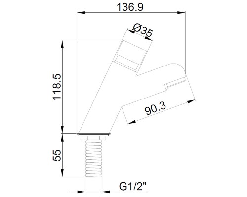Кран для одного типа воды Nofer 07400.N Хром
