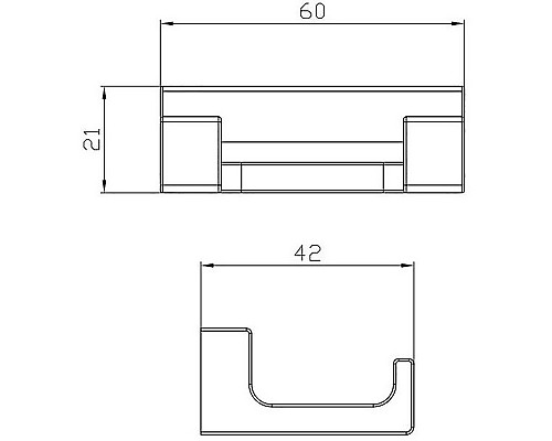 Двойной крючок Rav Slezak Nil NLA0102MG Сатин