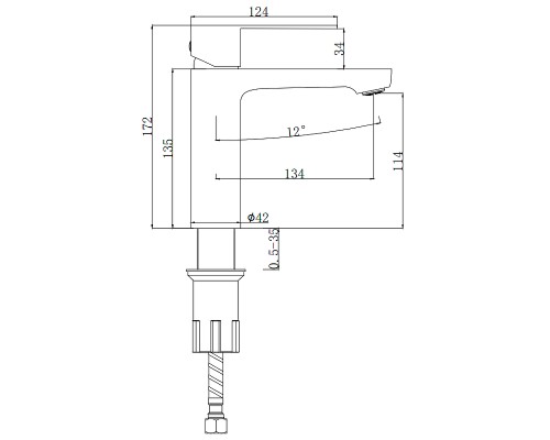 Смеситель для раковины Splenka S222.10.05 Сатин