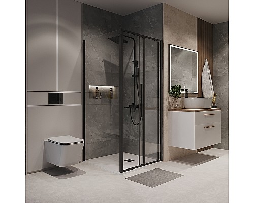 Душевой уголок Niagara Nova 90х90 NG-84-9AB-A90B-34 профиль Черный матовый стекло прозрачное