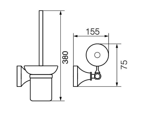 Ершик для унитаза Veragio Gialetta VR.GIL-6491.DO Золото
