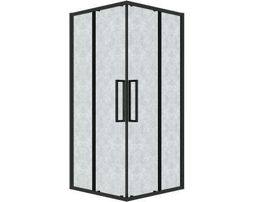 Душевой уголок Grossman Cosmo 80х80 300.K33.02.8080.21.02 профиль Черный матовый стекло шиншилла